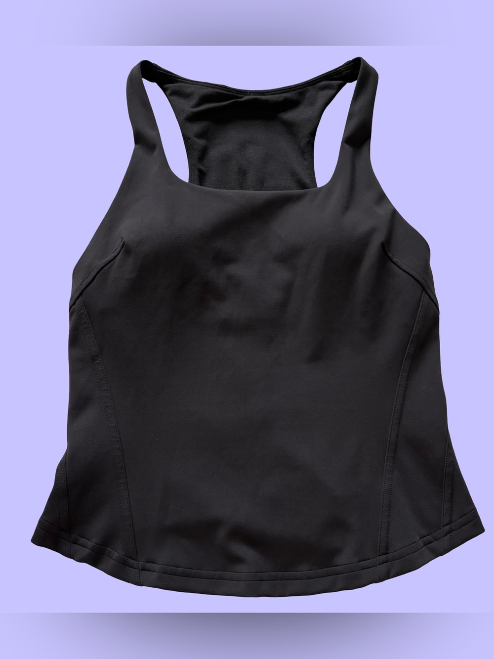 Lululemon Women Size 4 Black InStill Tank Top Racerback Crop Shelf Bra
